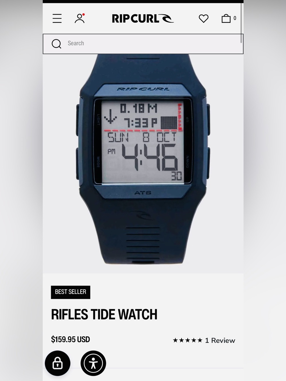 Rip Curl Rifles Tide Watch, new in box!
